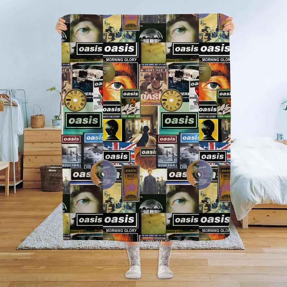 Oasis Band Sherpa Blanket