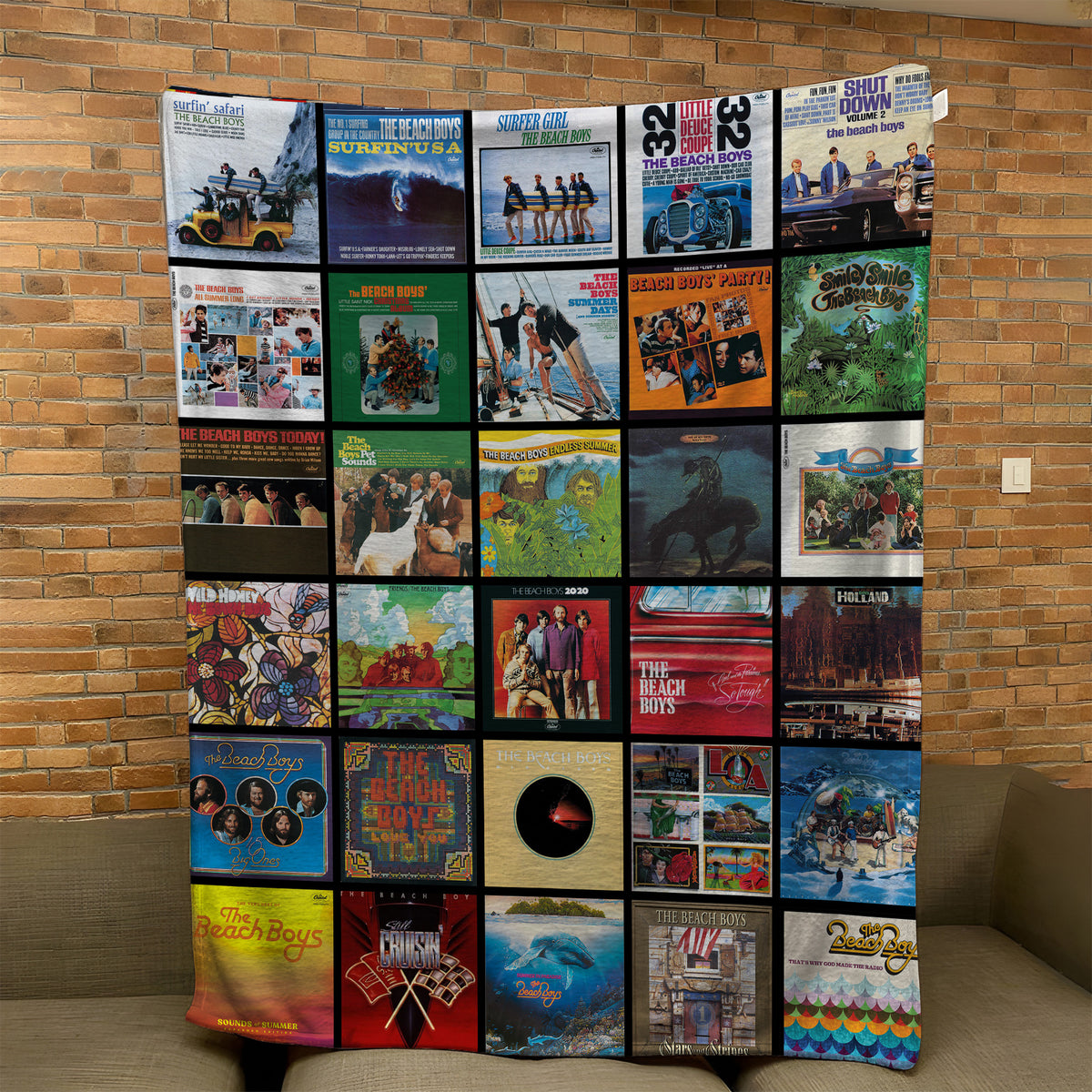 The Beach Boys Albums Collage Sherpa Blanket - A Unique Christmas Find for All Fans