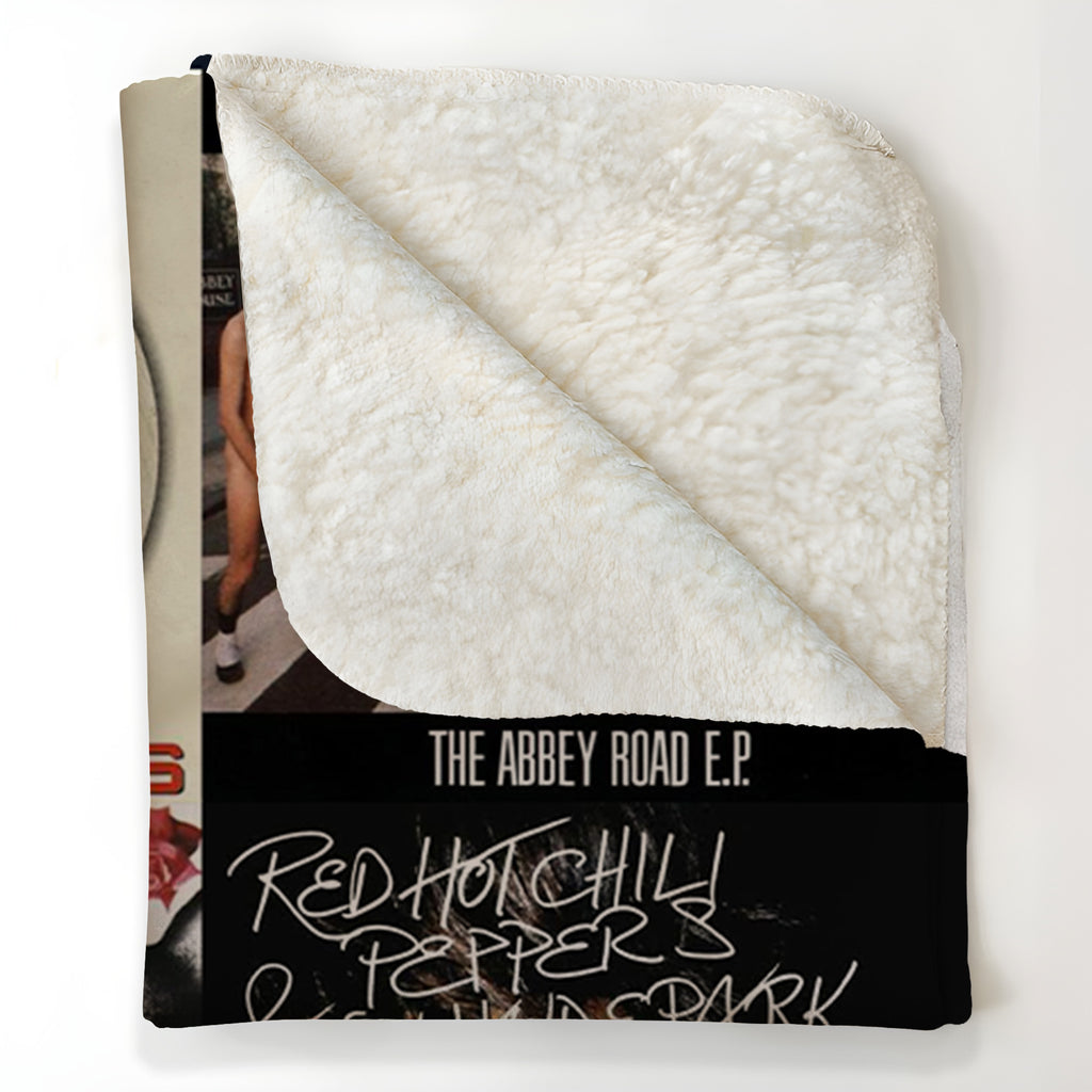 RHCP Albums Collage Sherpa Blanket - A Unique Christmas Find for All Fans