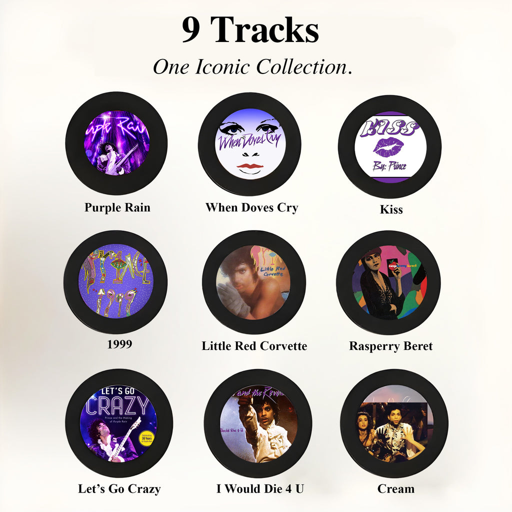 Prince Vinyl Record Refrigerator Music Magnet - Christmas NFC Music Player Box Set for Fan