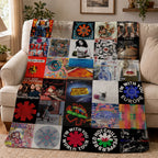 RHCP Albums Collage Sherpa Blanket - A Unique Christmas Find for All Fans