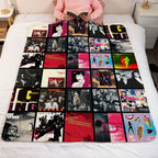 Duran Duran Albums Collage Sherpa Blanket - Unique Gift for Music Fans