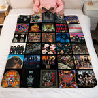KISS Classics Albums Collage Sherpa Blanket - Unique Gift for Music Fans