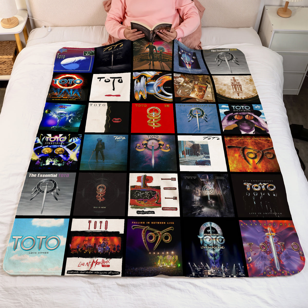 Toto Albums Collage Sherpa Blanket - A Unique Christmas Find for All Fans