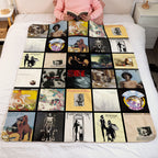 Fleetwood Mac Albums Collage Sherpa Blanket - Unique Gift for Music Fans