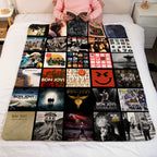 Bon Jovi Albums Collage Sherpa Blanket - A Unique Christmas Find for All Rock Fans