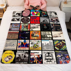 Beastie Boys Albums Collage Sherpa Blanket - Hip-Hop & Punk Fusion Warmth Wrapped in Iconic Album Art