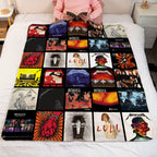 Metallica Albums Collage Sherpa Blanket - Unique Gift for Music Fans