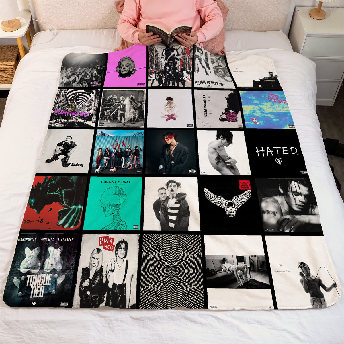 Yungblud Albums Collage Sherpa Blanket - A Unique Christmas Find for All Fans