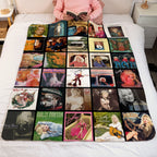 Dolly Parton Albums Collage Sherpa Blanket - Unique Gift for Music Fans