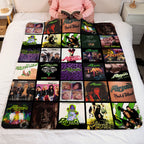 Poison Classics Albums Collage Sherpa Blanket - Unique Gift for Music Fans