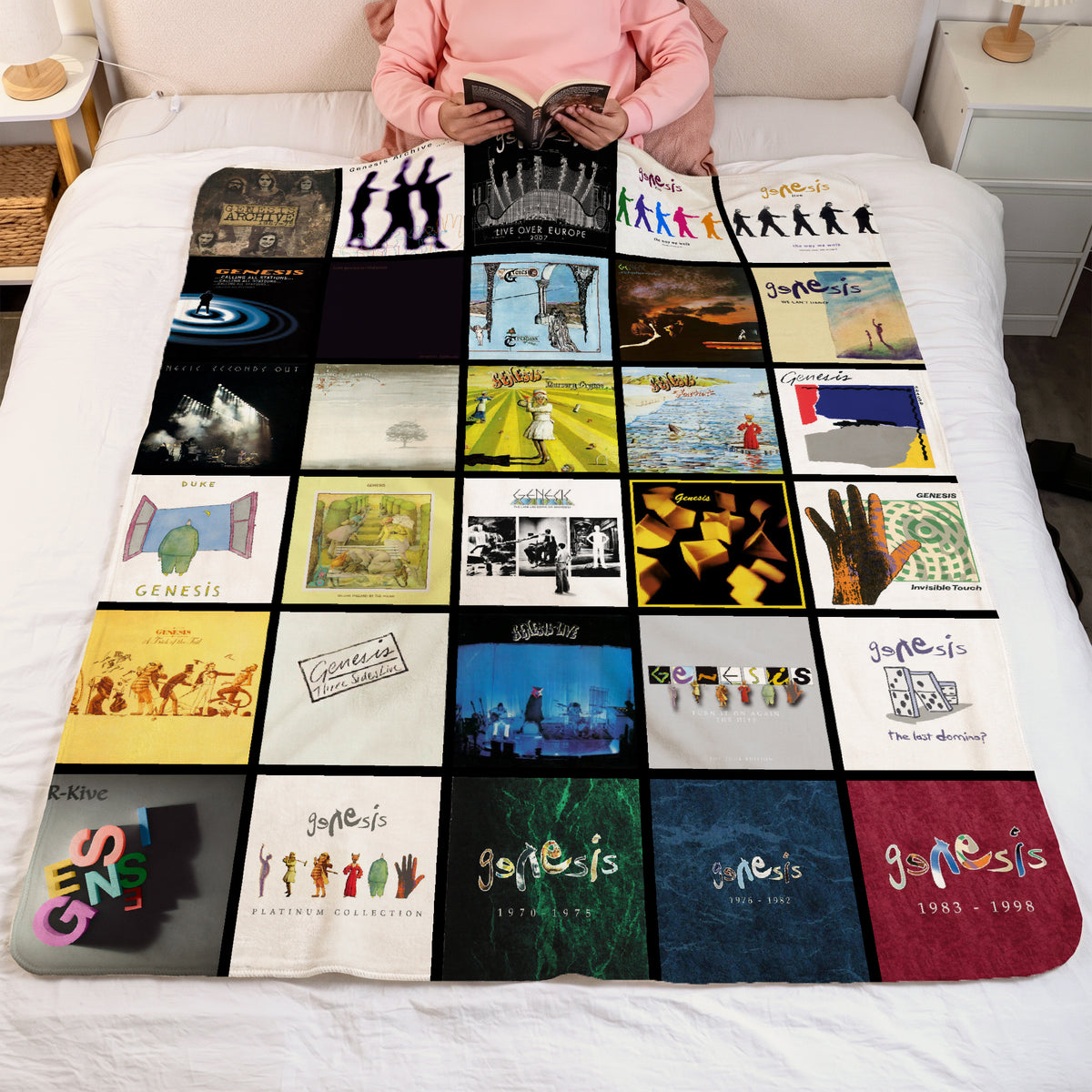Genesis Albums Collage Sherpa Blanket - A Unique Christmas Find for All Fans