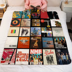 The Strokes Albums Collage Sherpa Blanket - An Indie-Rock Revival Tribute for True Fans
