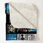 Depeche Mode Albums Collage Sherpa Blanket - A Unique Gift for Alternative Rock Fans
