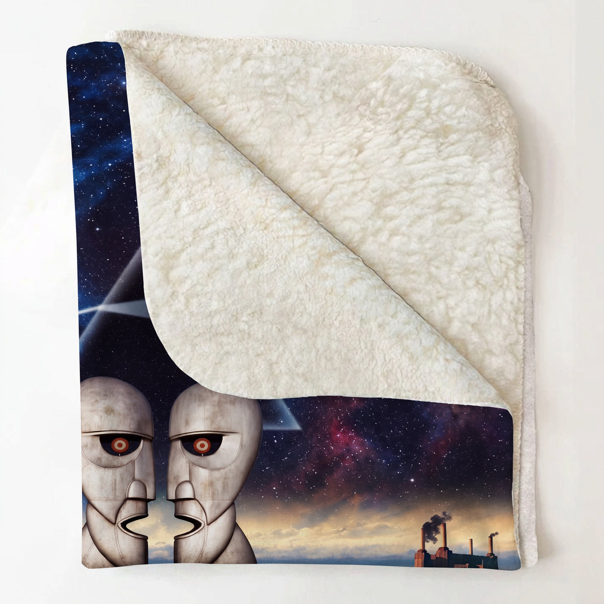 Pink Floyd Albums Art Sherpa Blanket - Unique Gift for Rock Music Fan