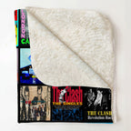 The Clash Albums Collage Sherpa Blanket - Punk Rock Warmth Wrapped in Iconic Album Art
