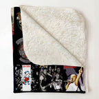 Rose Tattoo Albums Collage Sherpa Blanket - A Unique Christmas Find for All Fans