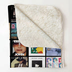Elton John Albums Collage Sherpa Blanket - A Unique Christmas Find for All Rocket Man's Fans