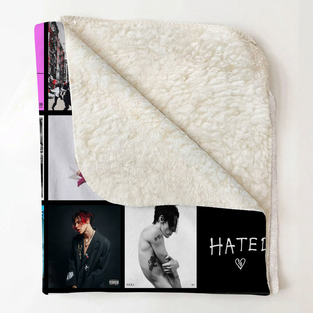 Yungblud Albums Collage Sherpa Blanket - A Unique Christmas Find for All Fans