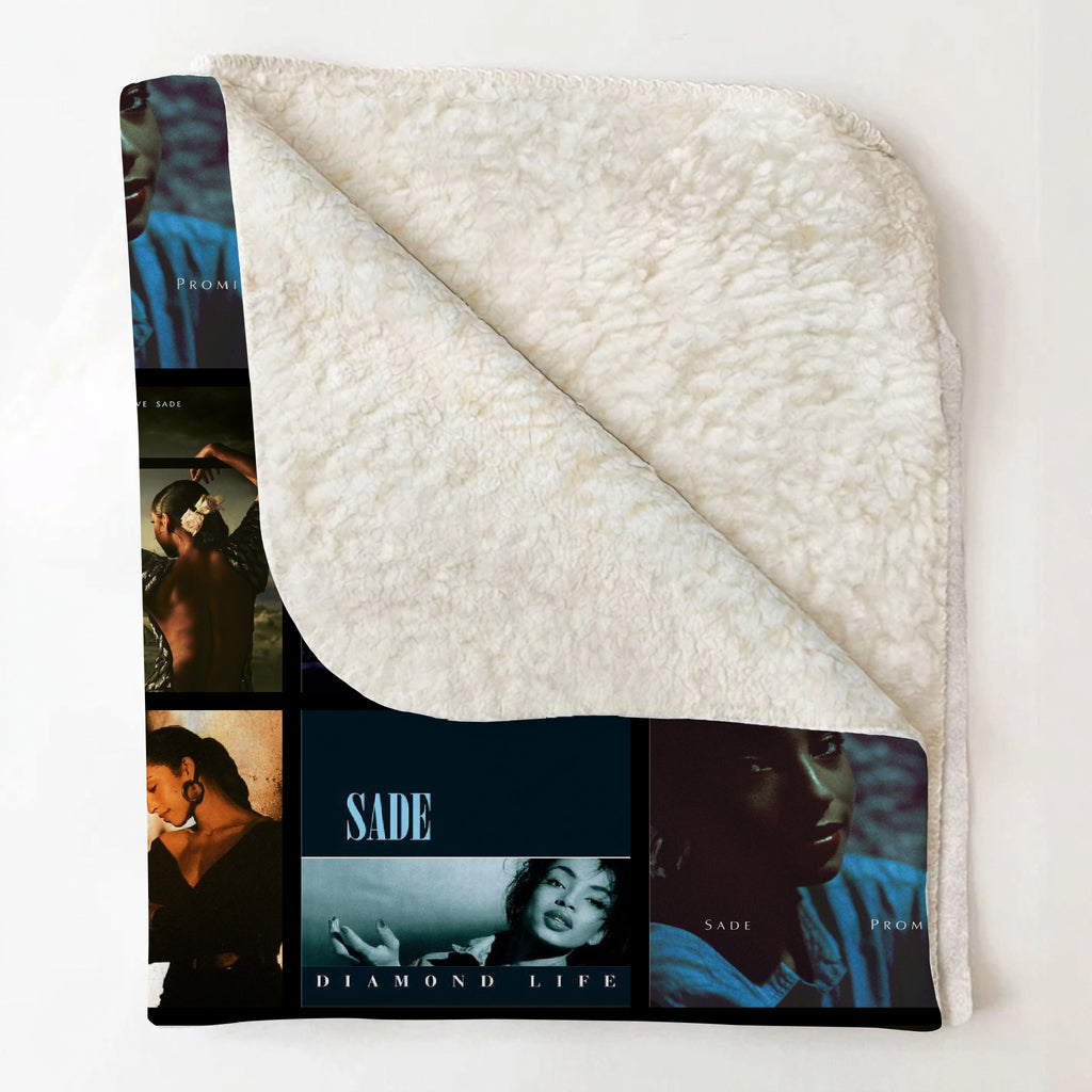 Sade Albums Collage Sherpa Blanket - A Unique Christmas Find for All Fans