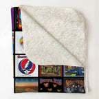 Grateful Dead Albums Collage Sherpa Blanket - Unique Gift for Music Fans