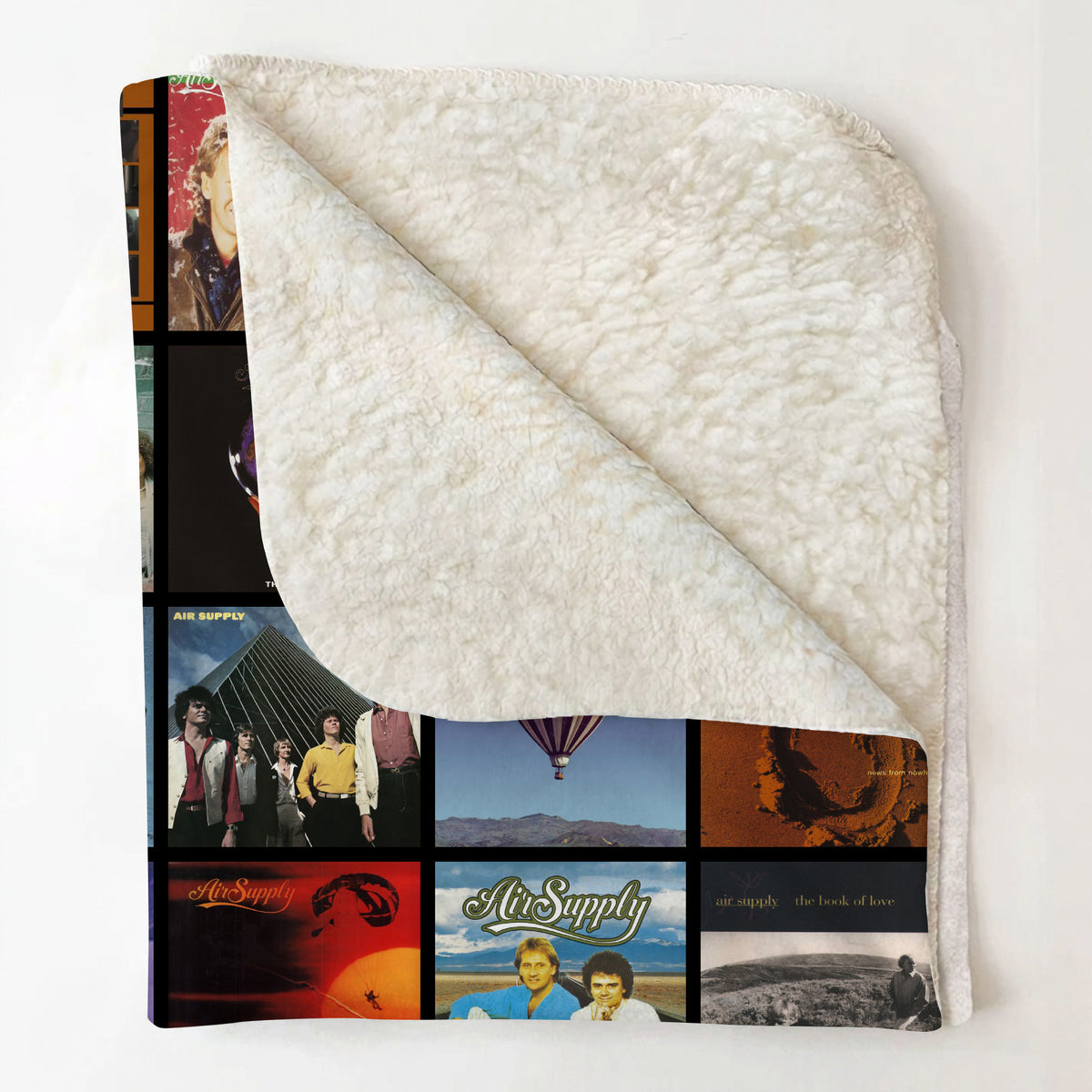 Air Supply Albums Collage Sherpa Blanket - A Unique Christmas Find for All Fans
