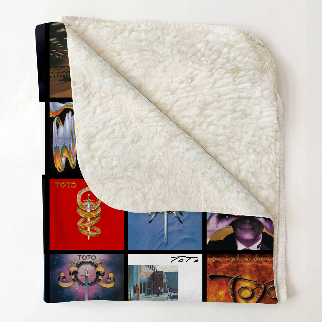 Toto Albums Collage Sherpa Blanket - A Unique Christmas Find for All Fans
