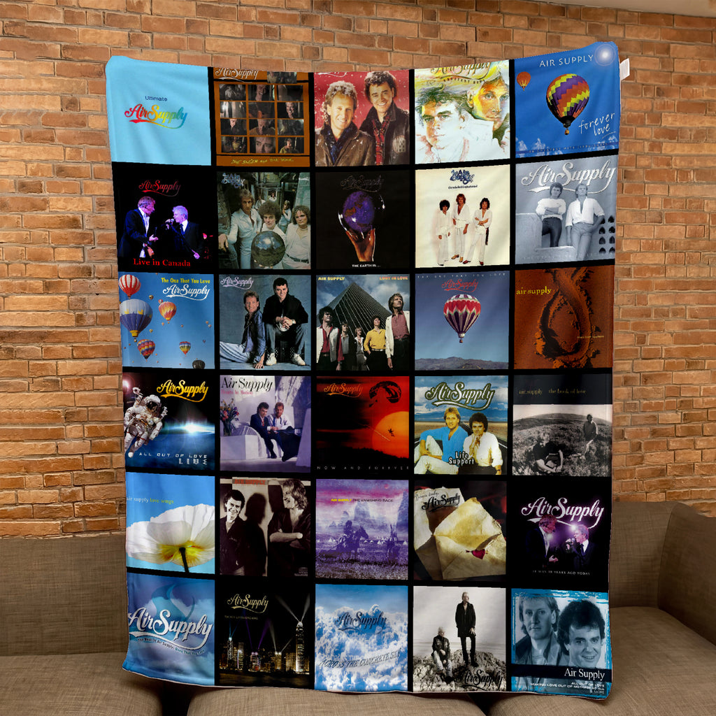 Air Supply Albums Collage Sherpa Blanket - A Unique Christmas Find for All Fans