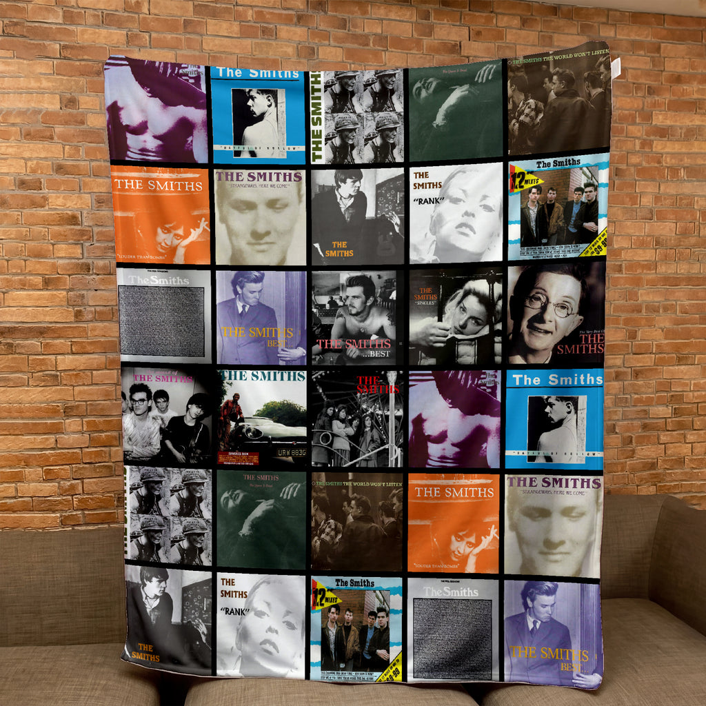 The Smiths Classics Albums Collage Sherpa Blanket - Unique Gift for Music Fans