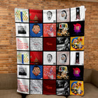Mac Miller Albums Collage Sherpa Blanket - Unique Gift for Music Fans