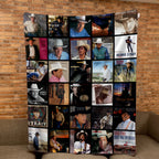 George Strait Albums Collage Sherpa Blanket - A Unique Christmas Find for All Fans