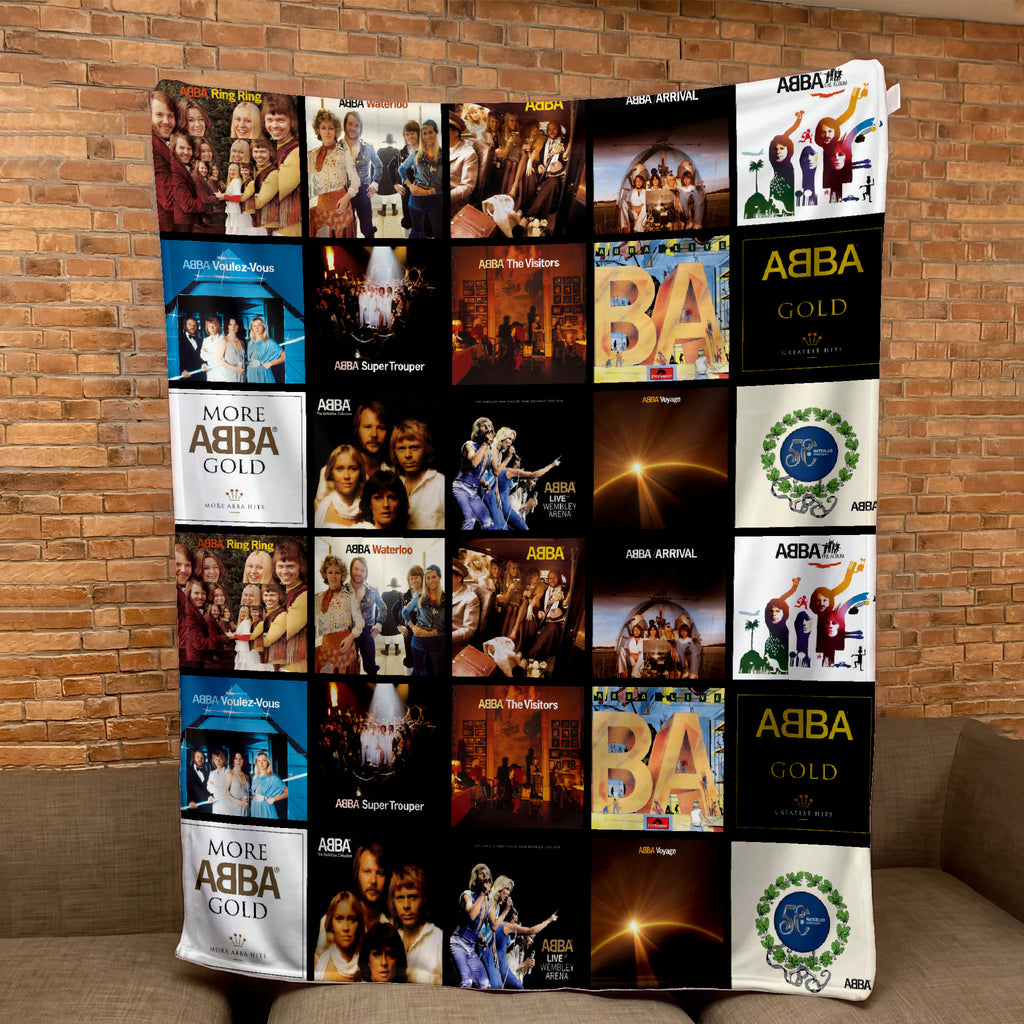 ABBA Sherpa Blanket - Cozy Nostalgia Wrapped in Iconic Album Art