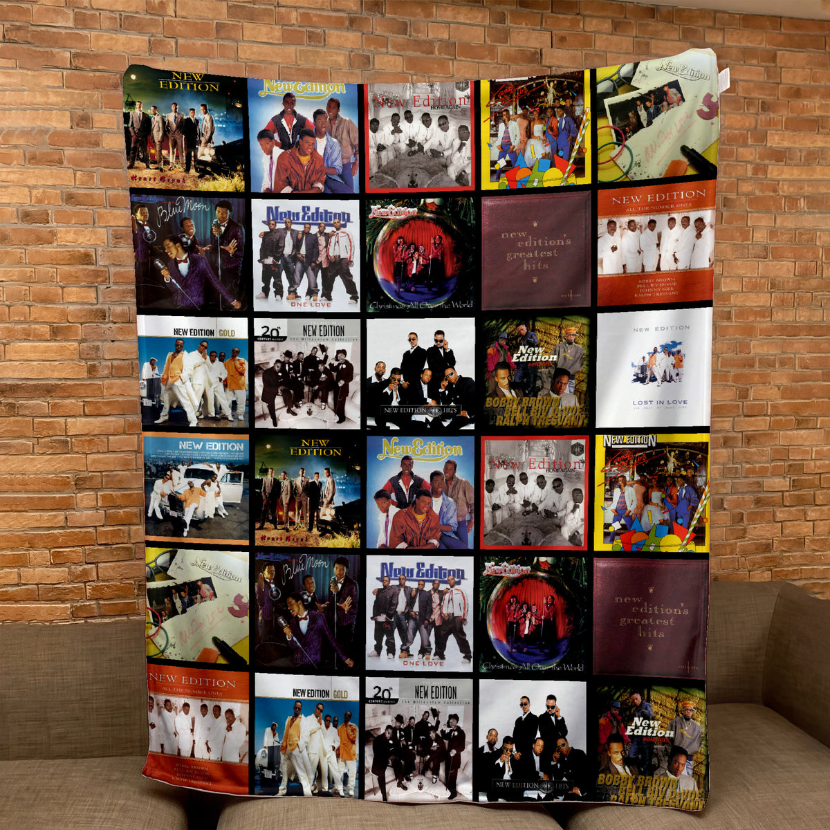New Edition Albums Collage Sherpa Blanket - A Unique Christmas Find for All Fans