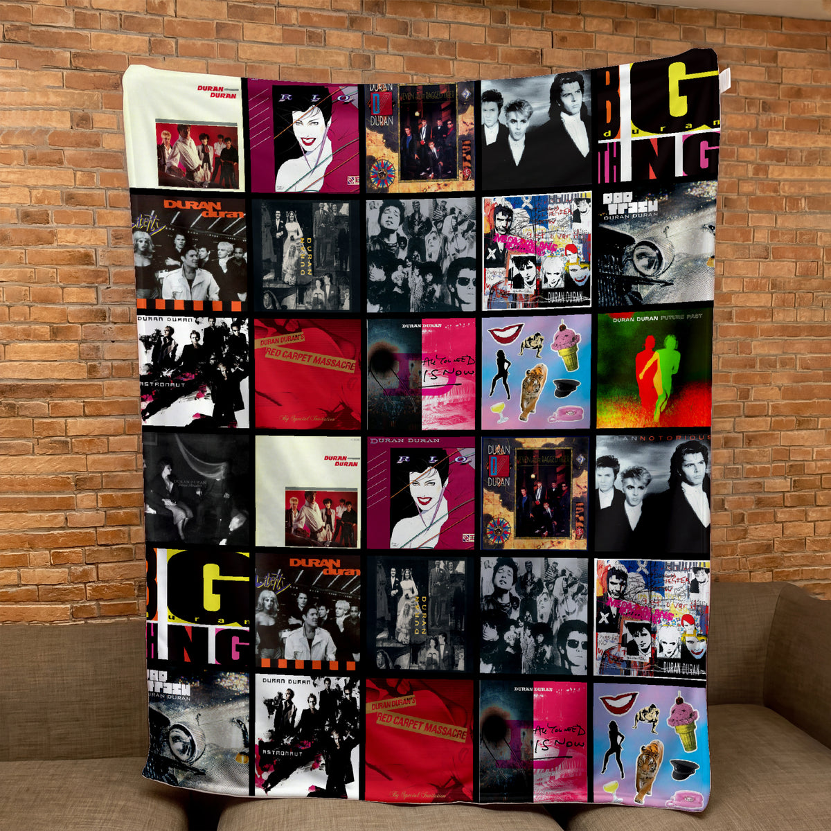 Duran Duran Albums Collage Sherpa Blanket - Unique Gift for Music Fans