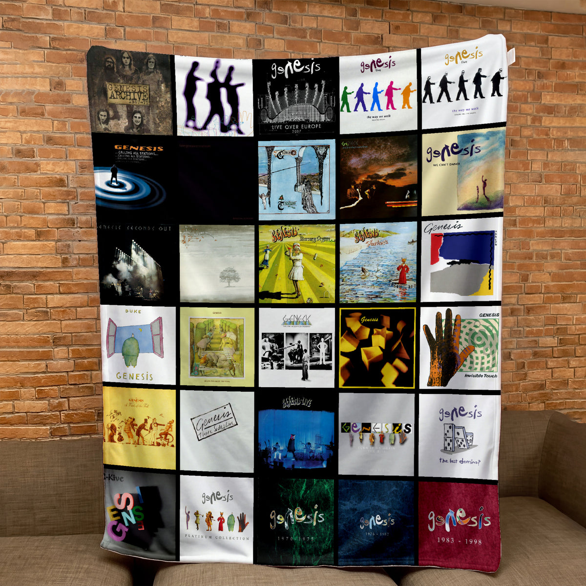 Genesis Albums Collage Sherpa Blanket - A Unique Christmas Find for All Fans