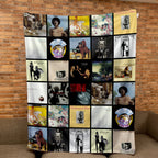 Fleetwood Mac Albums Collage Sherpa Blanket - Unique Gift for Music Fans
