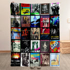 The Clash Albums Collage Sherpa Blanket - Punk Rock Warmth Wrapped in Iconic Album Art