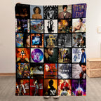Prince Albums Collage Sherpa Blanket - Unique Gift for Music Fans
