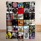 Beastie Boys Albums Collage Sherpa Blanket - Hip-Hop & Punk Fusion Warmth Wrapped in Iconic Album Art