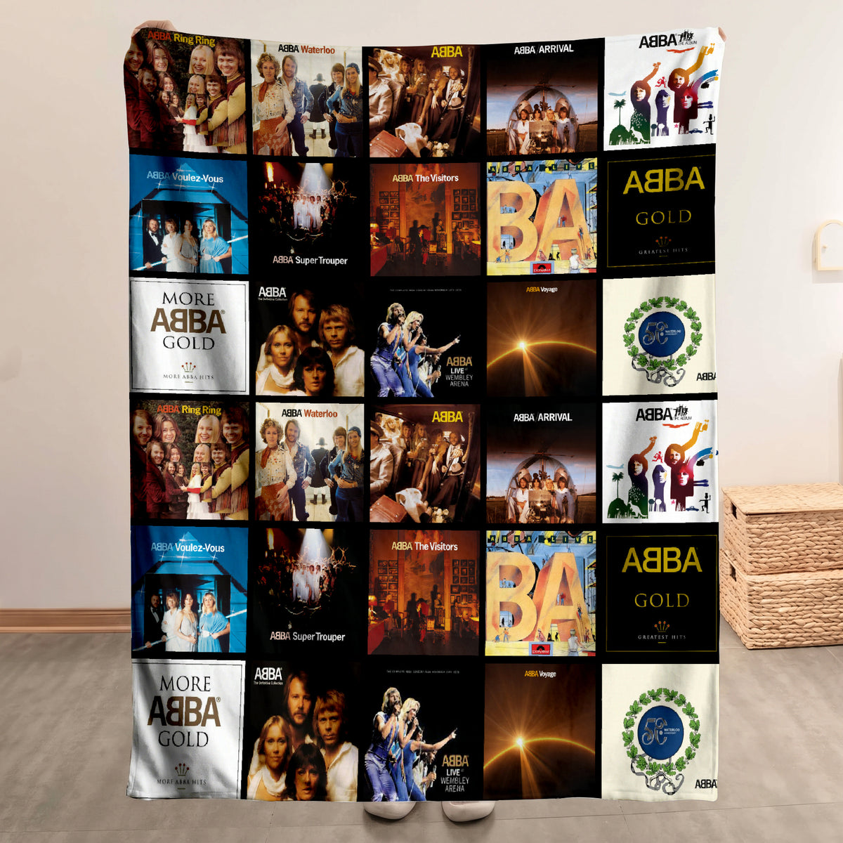 ABBA Sherpa Blanket - Cozy Nostalgia Wrapped in Iconic Album Art