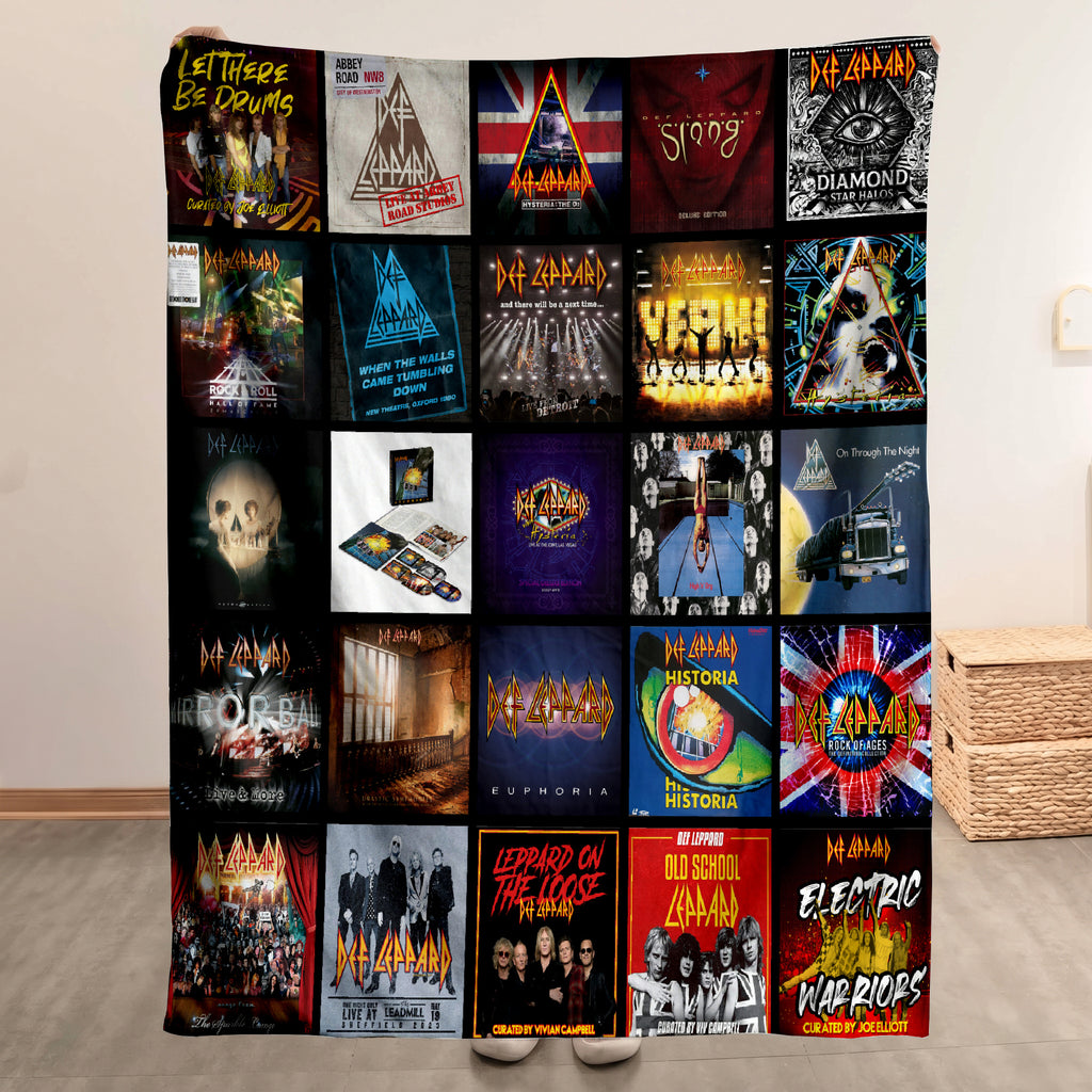 Def Leppard Sherpa Blanket - A High-Energy Rock Tribute for True Fans