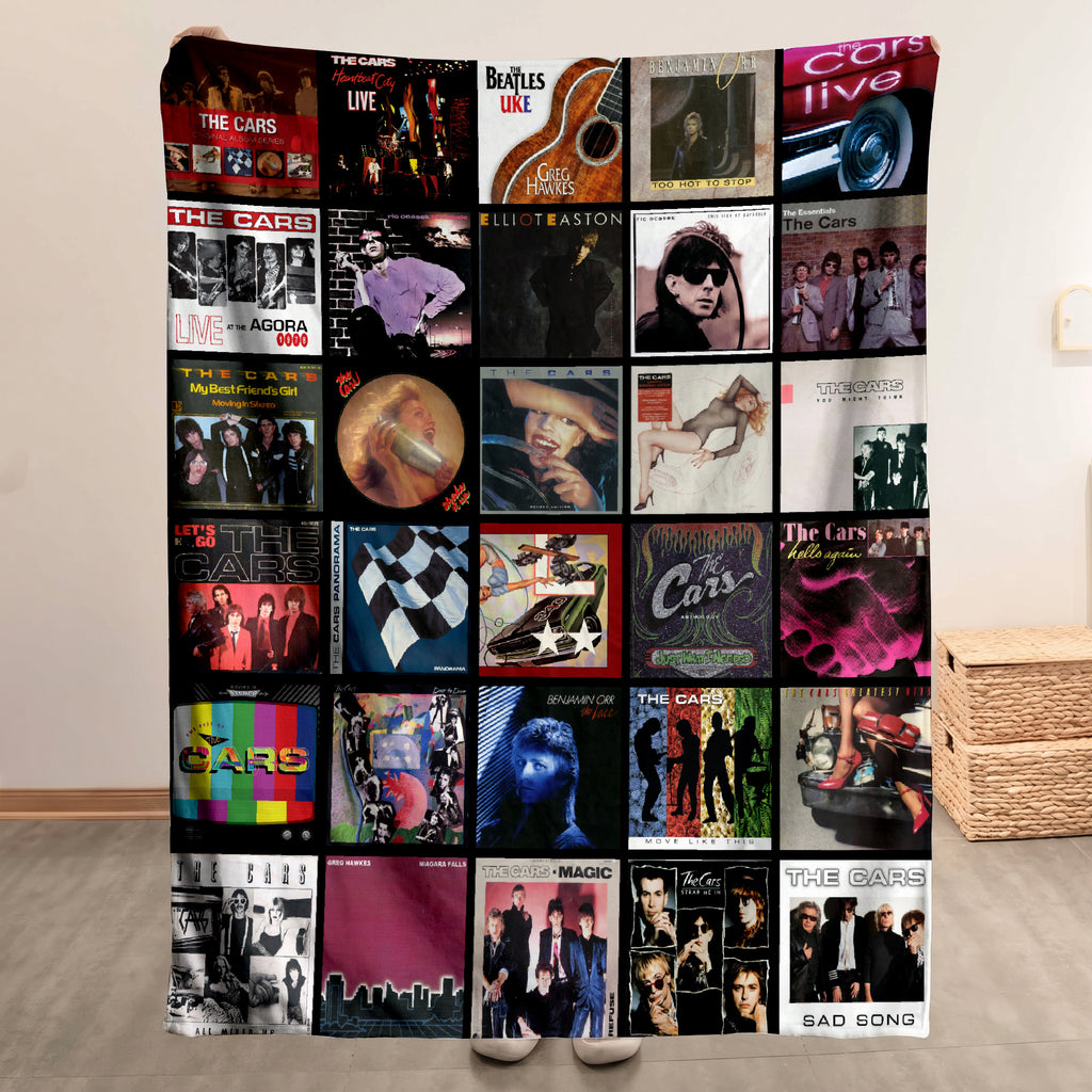 The Cars Albums Collage Sherpa Blanket - A Unique Christmas Find for All Fans