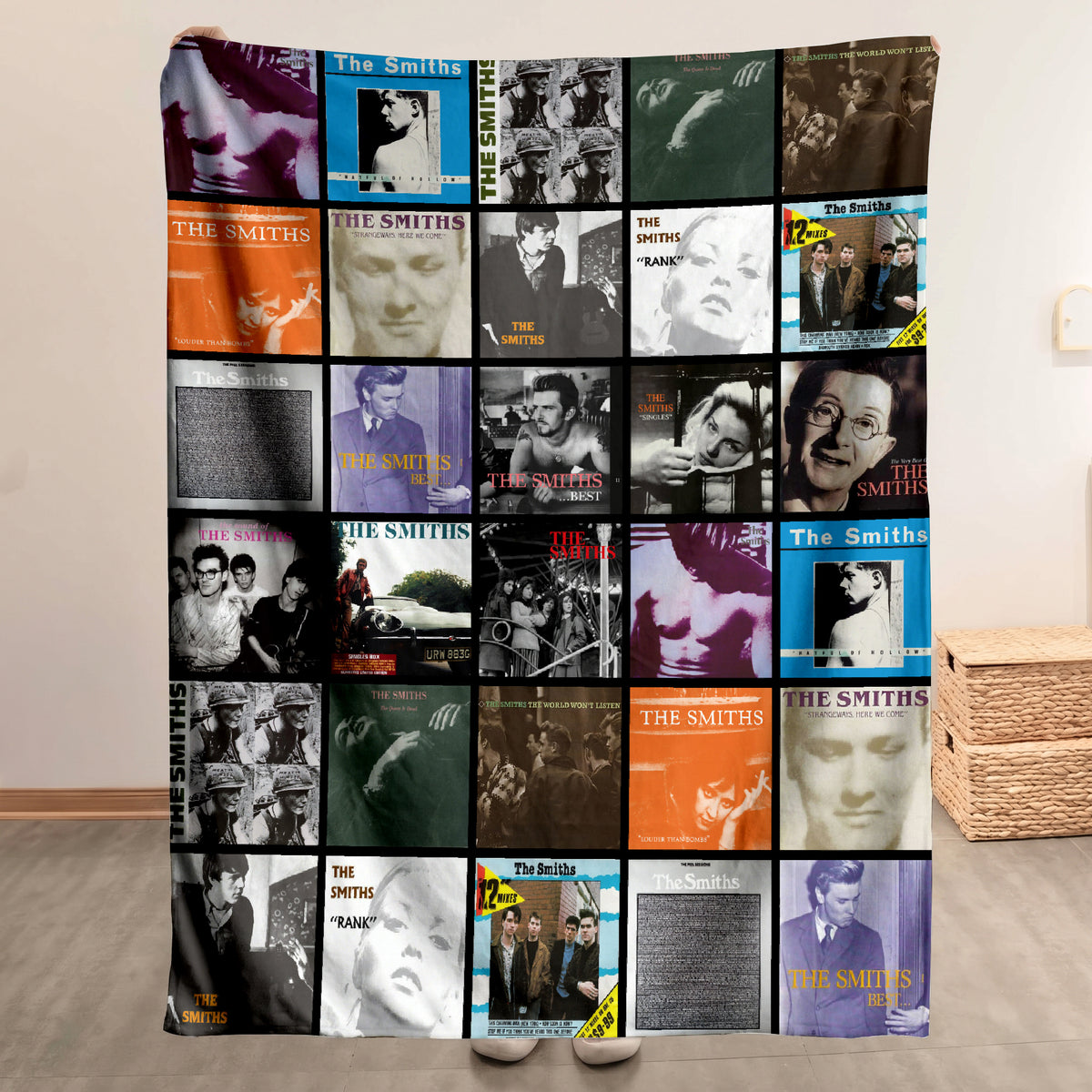 The Smiths Classics Albums Collage Sherpa Blanket - Unique Gift for Music Fans