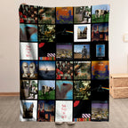 Pink Floyd Albums Collage Sherpa Blanket - Unique Gift for Music Fans