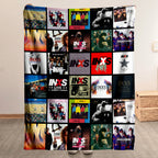 INXS Albums Collage Sherpa Blanket - Unique Gift for Music Fans