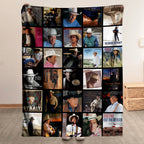 George Strait Albums Collage Sherpa Blanket - A Unique Christmas Find for All Fans
