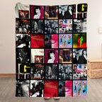 Duran Duran Albums Collage Sherpa Blanket - Unique Gift for Music Fans