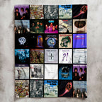 Deep Purple Albums Cover Collage Sherpa Blanket - Classic Rock Warmth for True Legends Fans