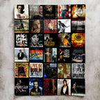Bruce Springsteen Albums Collage Sherpa Blanket - A Warm Tribute to The Boss