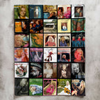 Dolly Parton Albums Collage Sherpa Blanket - Unique Gift for Music Fans